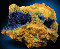 Azurite with minor Malachite from Concepcin del Oro, Zacatecas, Mexico