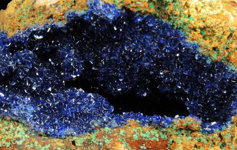 Azurite with minor Malachite from Concepcin del Oro, Zacatecas, Mexico