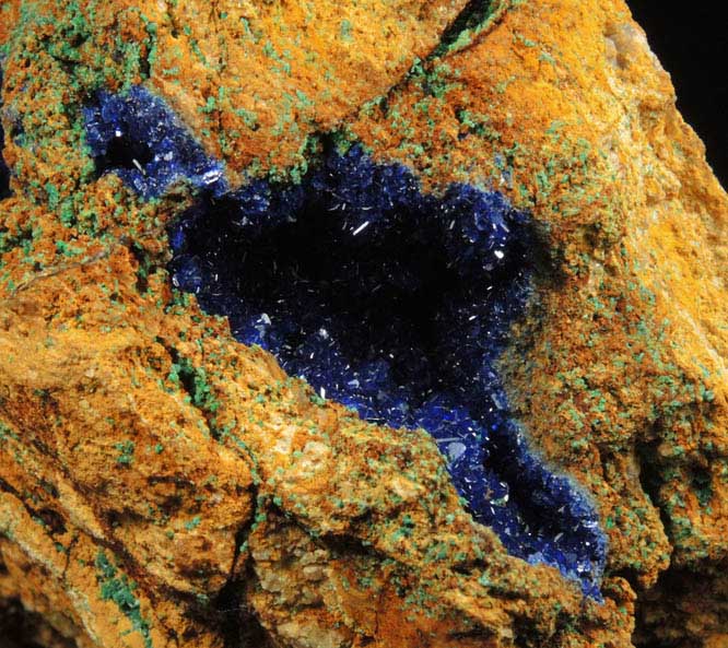 Azurite with minor Malachite from Concepcin del Oro, Zacatecas, Mexico