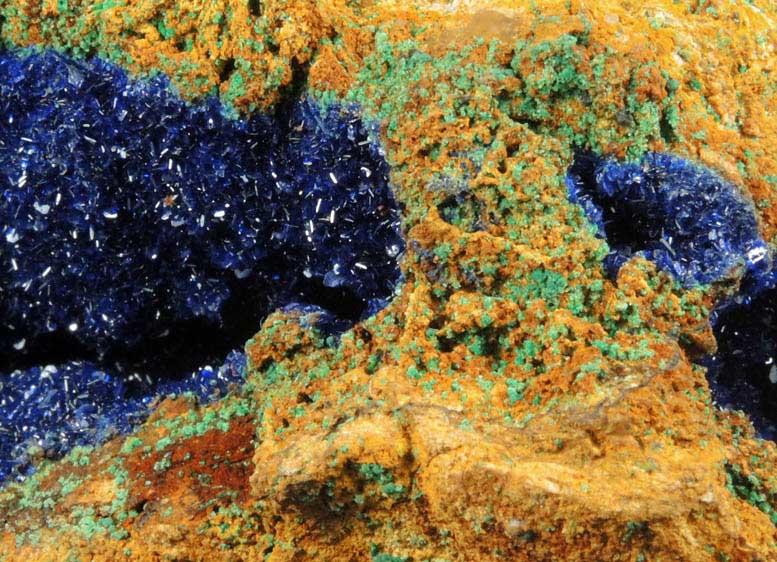 Azurite with minor Malachite from Concepcin del Oro, Zacatecas, Mexico