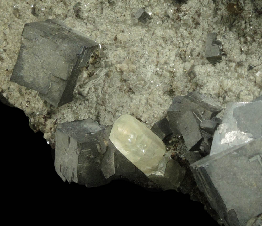 Galena with Calcite and Chalcopyrite from Sweetwater Mine, Viburnum Trend, Reynolds County, Missouri