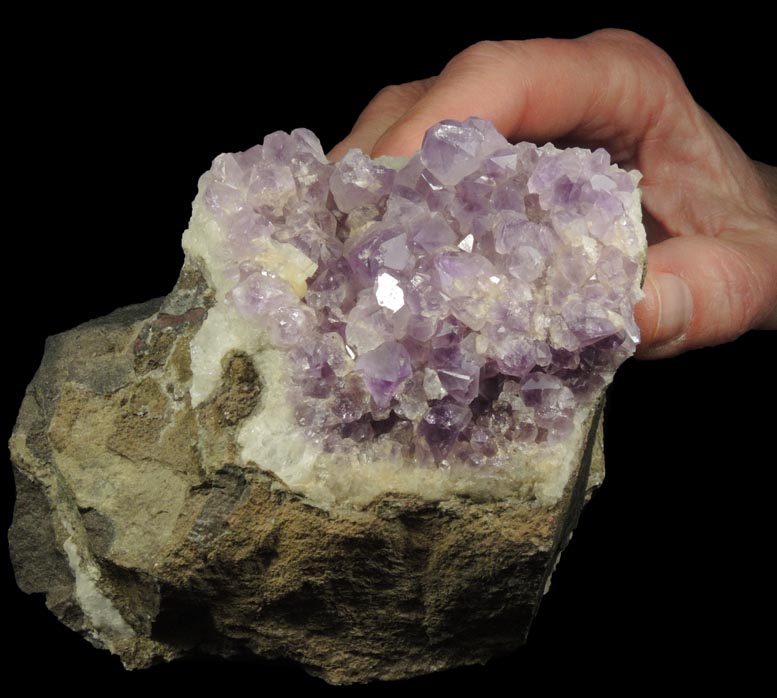 Quartz var. Amethyst from Upper New Street Quarry, Paterson, Passaic County, New Jersey