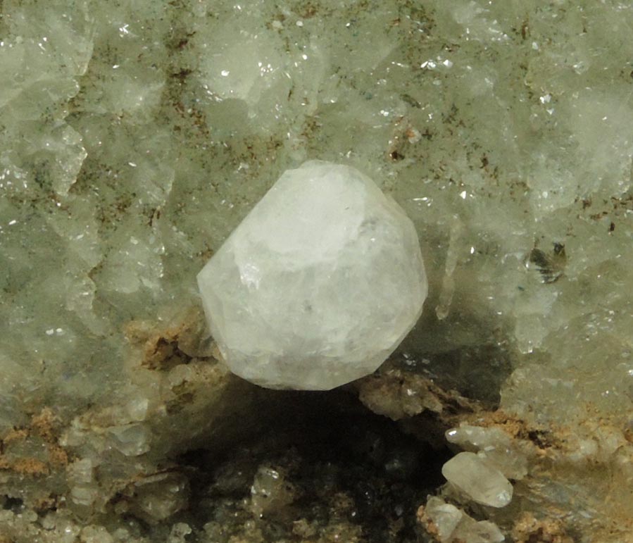 Analcime on Datolite pseudomorphs after Calcite from Millington Quarry, Bernards Township, Somerset County, New Jersey