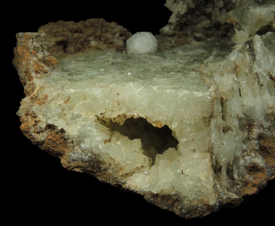 Analcime on Datolite pseudomorphs after Calcite from Millington Quarry, Bernards Township, Somerset County, New Jersey