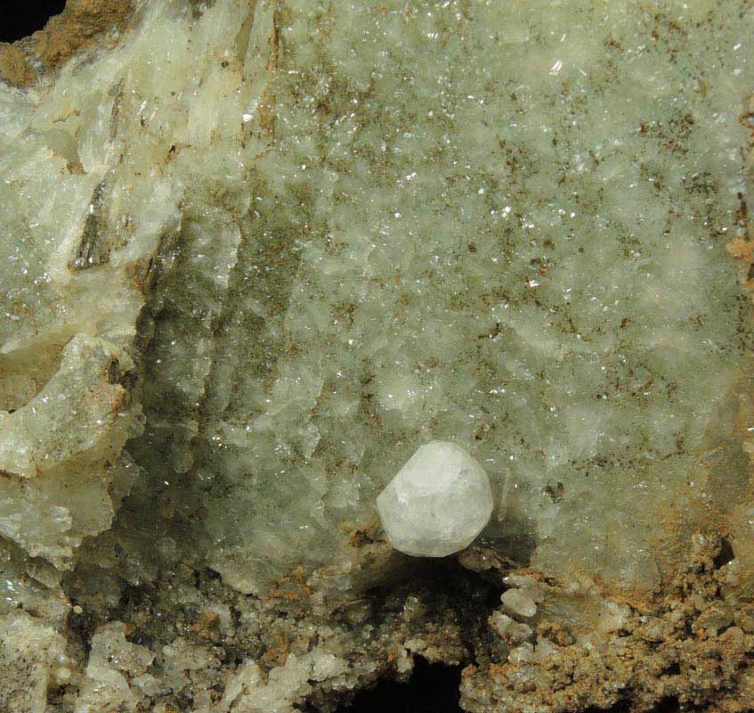 Analcime on Datolite pseudomorphs after Calcite from Millington Quarry, Bernards Township, Somerset County, New Jersey