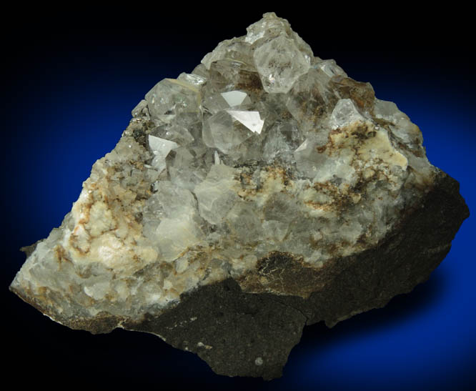 Quartz var. Smoky Quartz with minor Calcite from Millington Quarry, Bernards Township, Somerset County, New Jersey