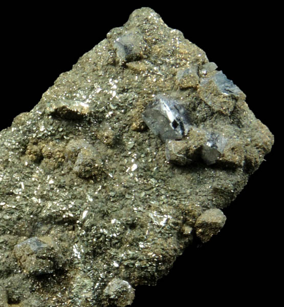 Galena on Marcasite pseudomorph after Anhydrite from Sweetwater Mine, Viburnum Trend, Reynolds County, Missouri