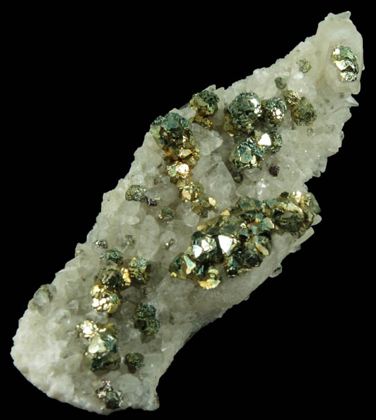 Pyrite on Calcite from Pint's Quarry, Raymond, Black Hawk County, Iowa