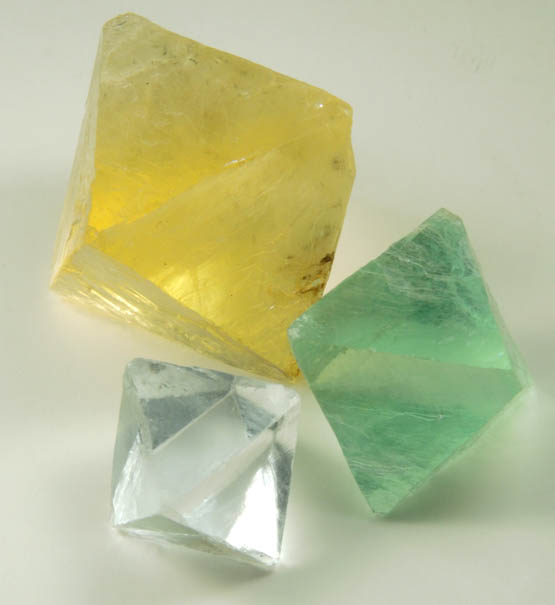 Fluorite (3 cleavages in various colors) from Hardin County, Illinois
