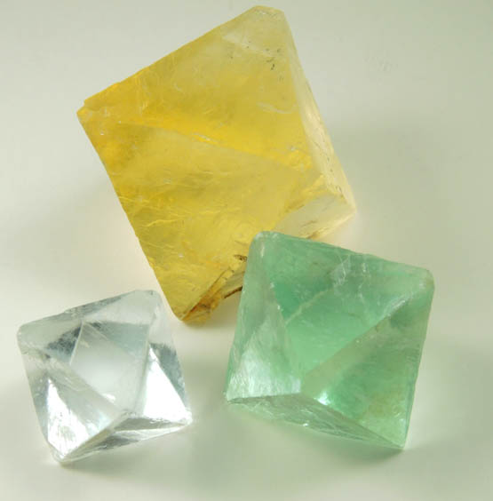 Fluorite (3 cleavages in various colors) from Hardin County, Illinois