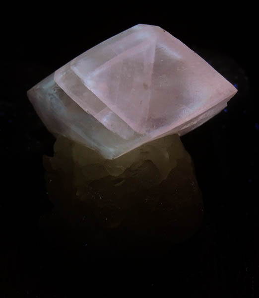 Calcite on Prehnite from Millington Quarry, Bernards Township, Somerset County, New Jersey