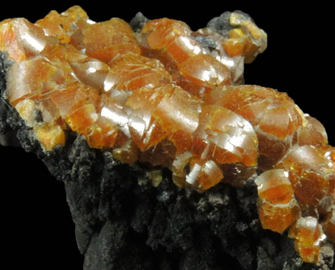 Mimetite var. Campylite from Drygill Mine, Caldbeck Fells, Cumberland, England