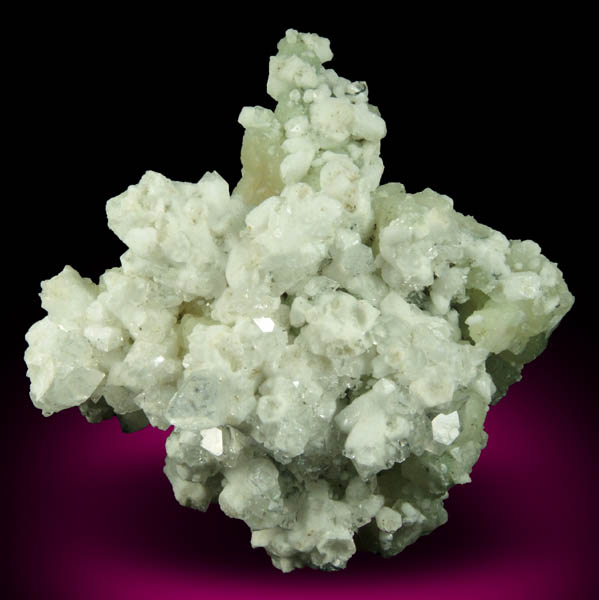 Apophyllite and Quartz over Prehnite from O and G Industries Southbury Quarry, Southbury, New Haven County, Connecticut
