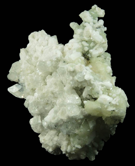 Apophyllite and Quartz over Prehnite from O and G Industries Southbury Quarry, Southbury, New Haven County, Connecticut