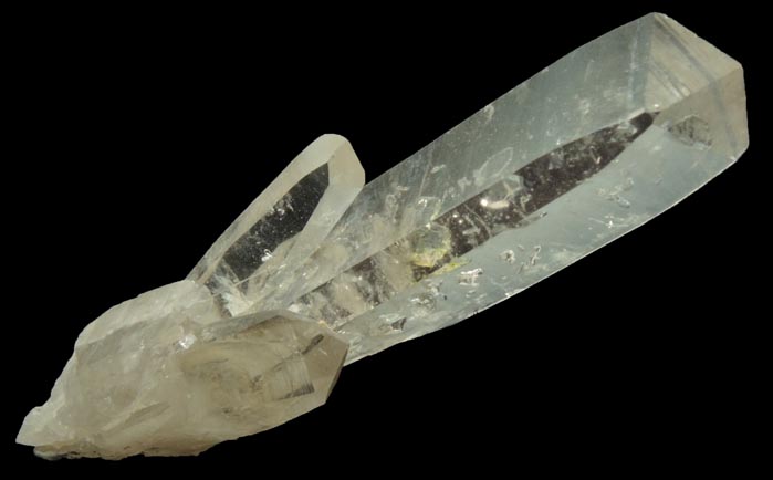 Quartz with negative crystal cavities and inclusions from Biedell Creek Quartz Prospects, Crystal Hill, 12.5 km northwest of La Garita, Saguache County, Colorado