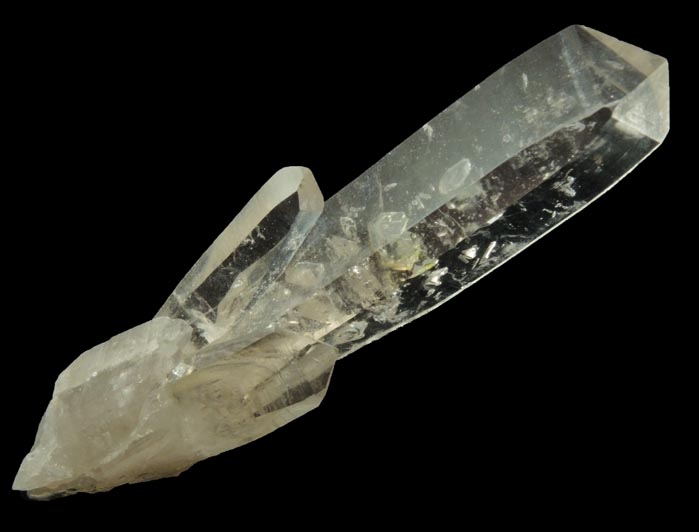 Quartz with negative crystal cavities and inclusions from Biedell Creek Quartz Prospects, Crystal Hill, 12.5 km northwest of La Garita, Saguache County, Colorado