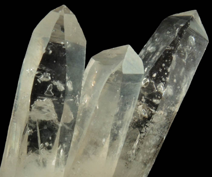 Quartz with negative crystal cavities and inclusions from Biedell Creek Quartz Prospects, Crystal Hill, 12.5 km northwest of La Garita, Saguache County, Colorado