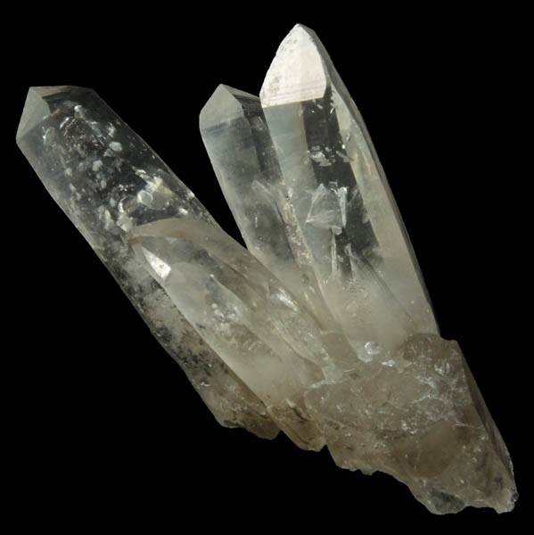 Quartz with negative crystal cavities and inclusions from Biedell Creek Quartz Prospects, Crystal Hill, 12.5 km northwest of La Garita, Saguache County, Colorado