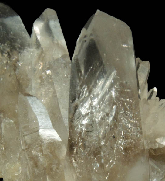 Quartz with phantom-growth zone of negative crystal cavities from Biedell Creek Quartz Prospects, Crystal Hill, 12.5 km northwest of La Garita, Saguache County, Colorado