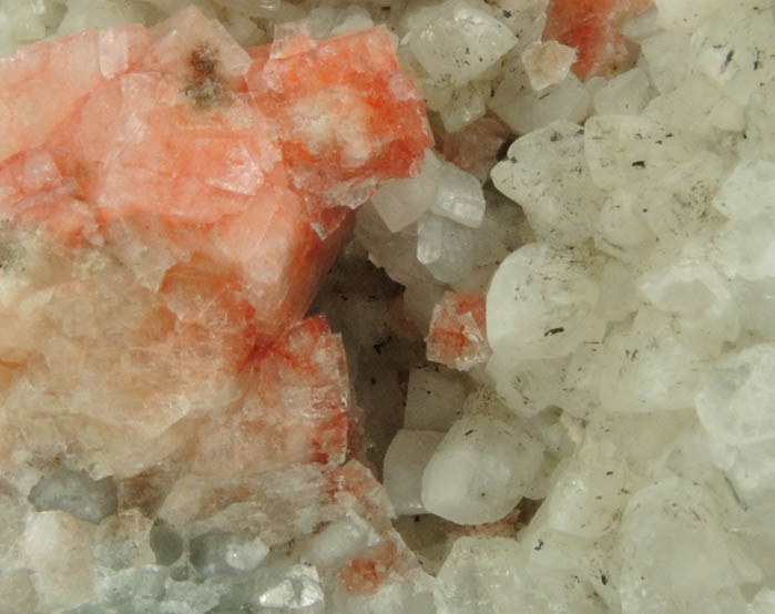 Chabazite on Calcite from Upper New Street Quarry, Paterson, Passaic County, New Jersey