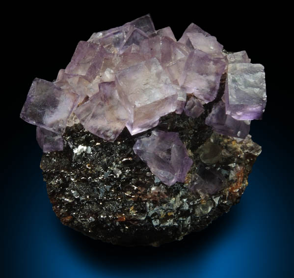 Fluorite on Sphalerite from Elmwood Mine, Carthage, Smith County, Tennessee