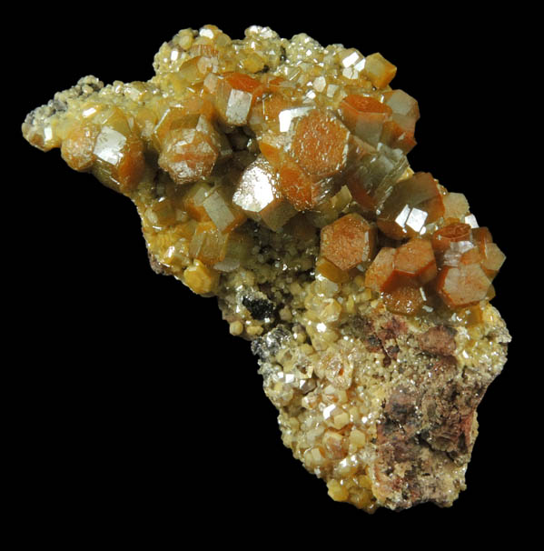 Vanadinite from Ramsey Mine, 22 km ESE of Quartzite, La Paz County, Arizona