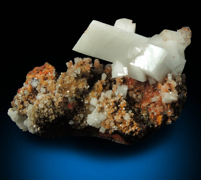 Calcite with minor Hemimorphite from Mina el Potos, Santa Eulalia District, Aquiles Serdn, Chihuahua, Mexico
