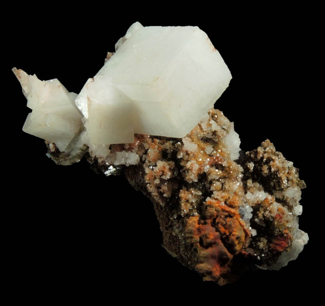 Calcite with minor Hemimorphite from Mina el Potos, Santa Eulalia District, Aquiles Serdn, Chihuahua, Mexico