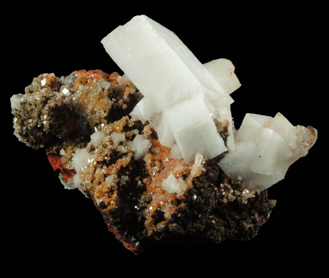 Calcite with minor Hemimorphite from Mina el Potos, Santa Eulalia District, Aquiles Serdn, Chihuahua, Mexico