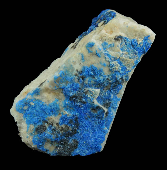 Linarite on Quartz from Sunshine No. 3 Adit, Blanchard Mine, Hansonburg District, 8.5 km south of Bingham, Socorro County, New Mexico