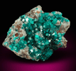 Dioptase on Calcite from Tsumeb Mine, Otavi-Bergland District, Oshikoto, Namibia