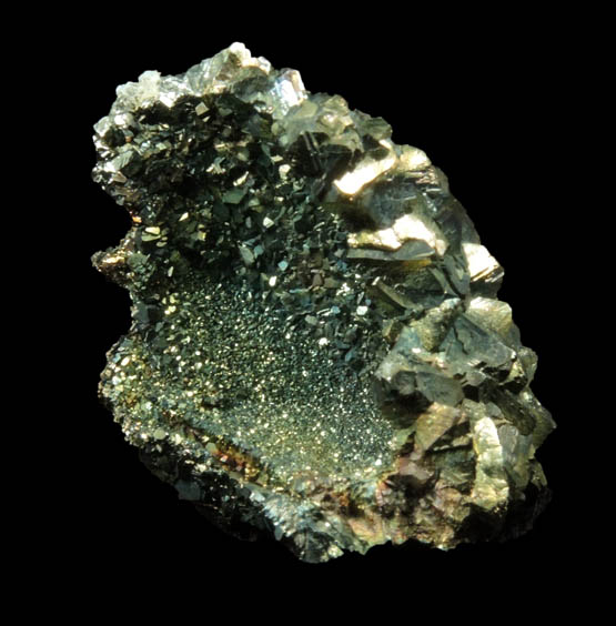 Pyrite pseudomorph after Calcite from Vulcan Quarry, Racine, Racine County, Wisconsin