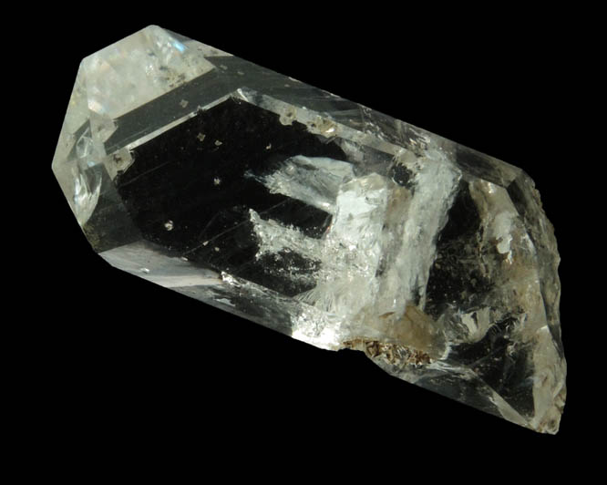 Quartz var. Herkimer Diamond (distorted crystal) from Diamond Acres (Hastings Farm), Fonda, Montgomery County, New York