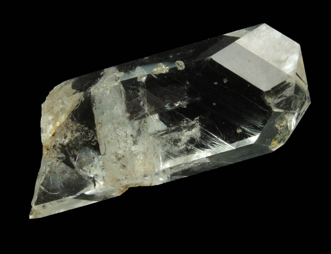 Quartz var. Herkimer Diamond (distorted crystal) from Diamond Acres (Hastings Farm), Fonda, Montgomery County, New York