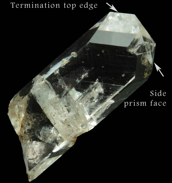 Quartz var. Herkimer Diamond (distorted crystal) from Diamond Acres (Hastings Farm), Fonda, Montgomery County, New York