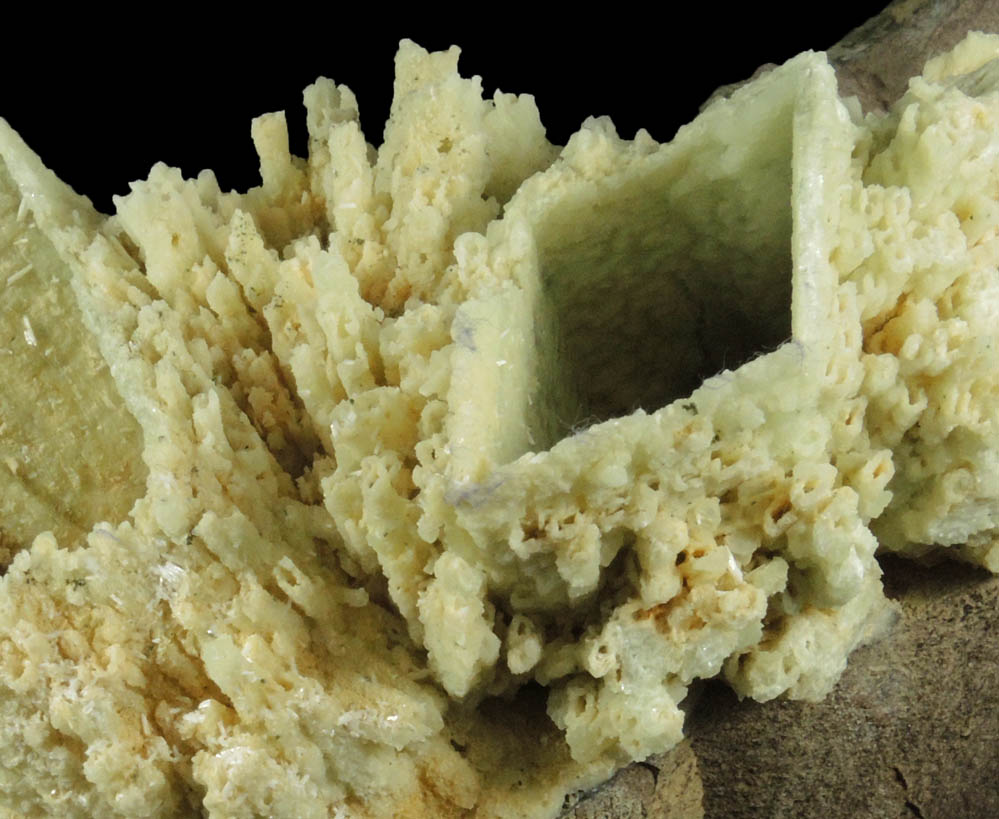 Prehnite pseudomorphs after Anhydrite from Upper New Street Quarry, Paterson, Passaic County, New Jersey