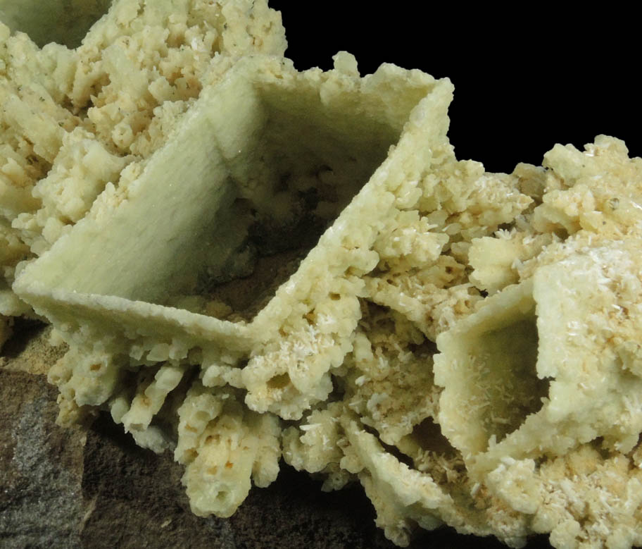 Prehnite pseudomorphs after Anhydrite from Upper New Street Quarry, Paterson, Passaic County, New Jersey