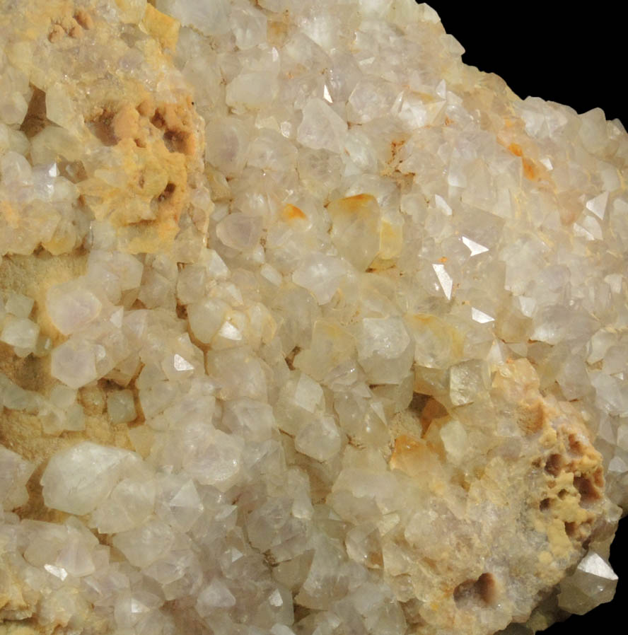 Quartz var. Amethystine on Fluorite from Unaweep Canyon, 23.5 km south of Grand Junction, Mesa County, Colorado