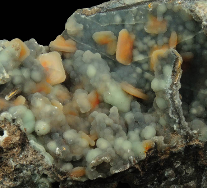 Wulfenite with Hemimorphite coating from Finch Mine, north of Hayden, Banner District, Gila County, Arizona