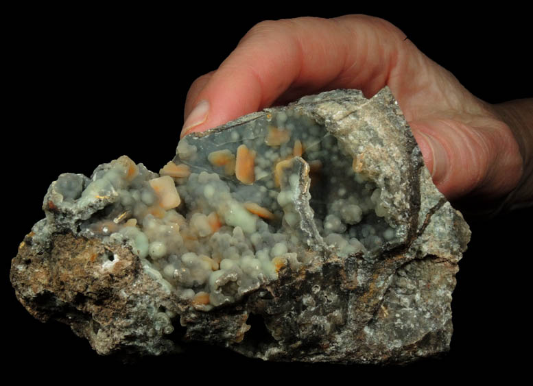 Wulfenite with Hemimorphite coating from Finch Mine, north of Hayden, Banner District, Gila County, Arizona