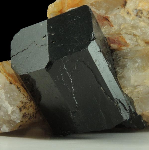 Schorl Tourmaline in Quartz from Bald Mountain road cut, 9200' elevation, north of Idaho Springs, Clear Creek County, Colorado