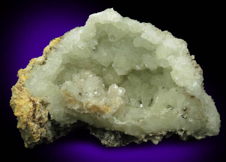 Apophyllite and Pyrite on Datolite from Millington Quarry, State Pit, Bernards Township, Somerset County, New Jersey