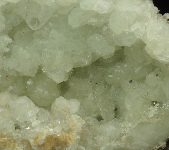 Apophyllite and Pyrite on Datolite from Millington Quarry, State Pit, Bernards Township, Somerset County, New Jersey