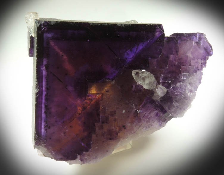 Fluorite with Calcite and Chalcopyrite from Cave-in-Rock District, Hardin County, Illinois