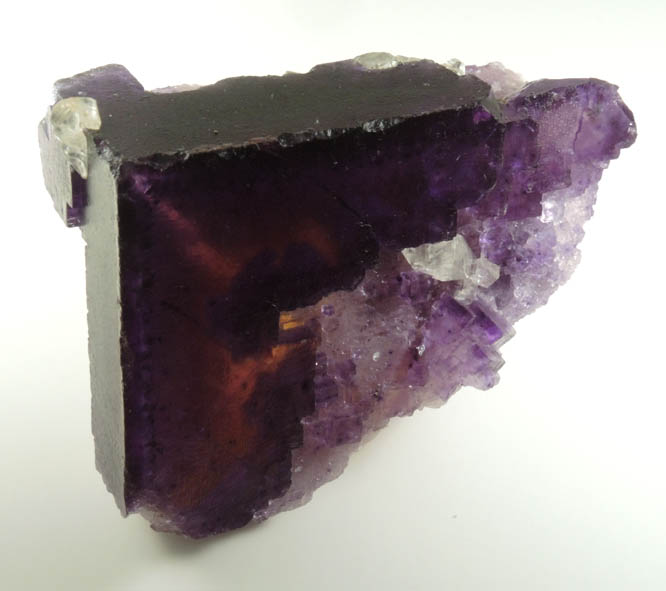 Fluorite with Calcite and Chalcopyrite from Cave-in-Rock District, Hardin County, Illinois