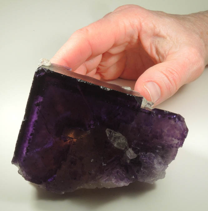 Fluorite with Calcite and Chalcopyrite from Cave-in-Rock District, Hardin County, Illinois