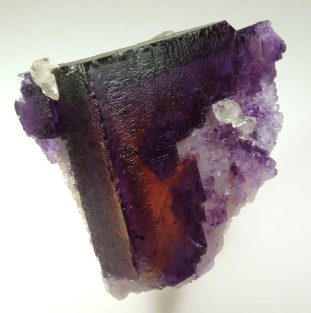 Fluorite with Calcite and Chalcopyrite from Cave-in-Rock District, Hardin County, Illinois