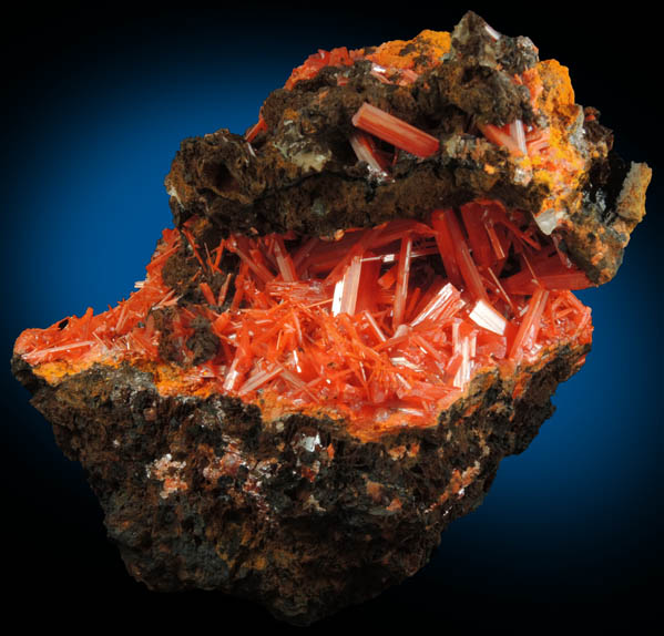 Crocoite from Red Lead Mine, Dundas, Tasmania, Australia