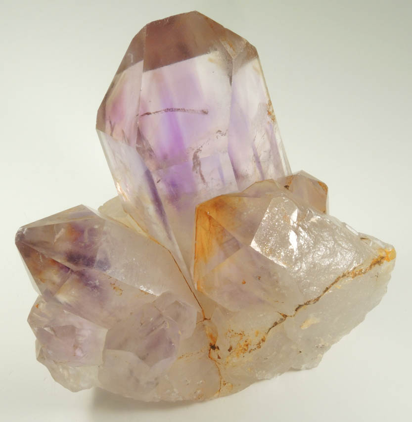 Quartz var. Amethyst Quartz with zoned growth from Unknown (Namibia?)