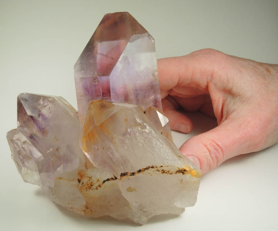 Quartz var. Amethyst Quartz with zoned growth from Unknown (Namibia?)